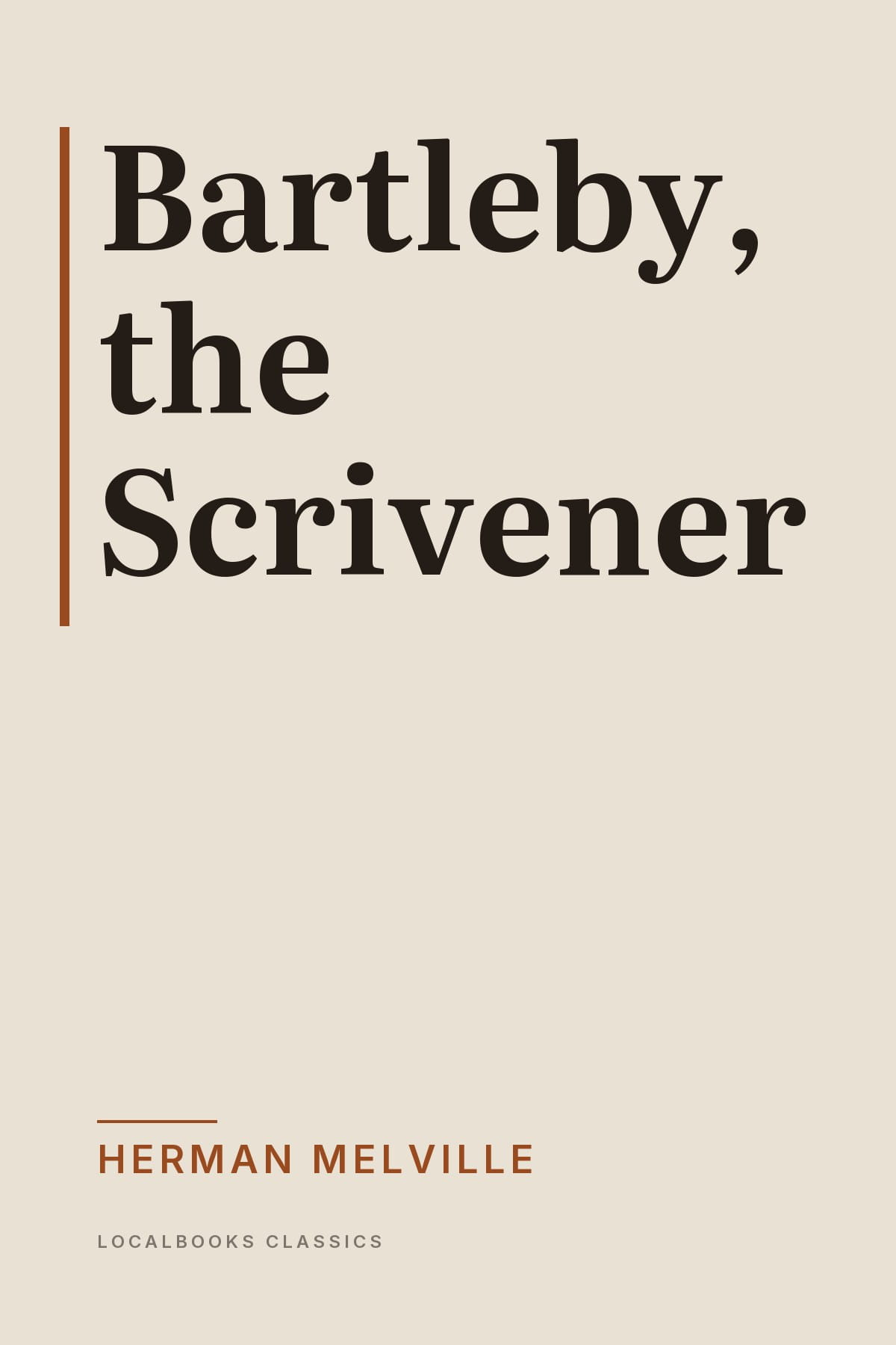 Cover of Bartleby, the Scrivener