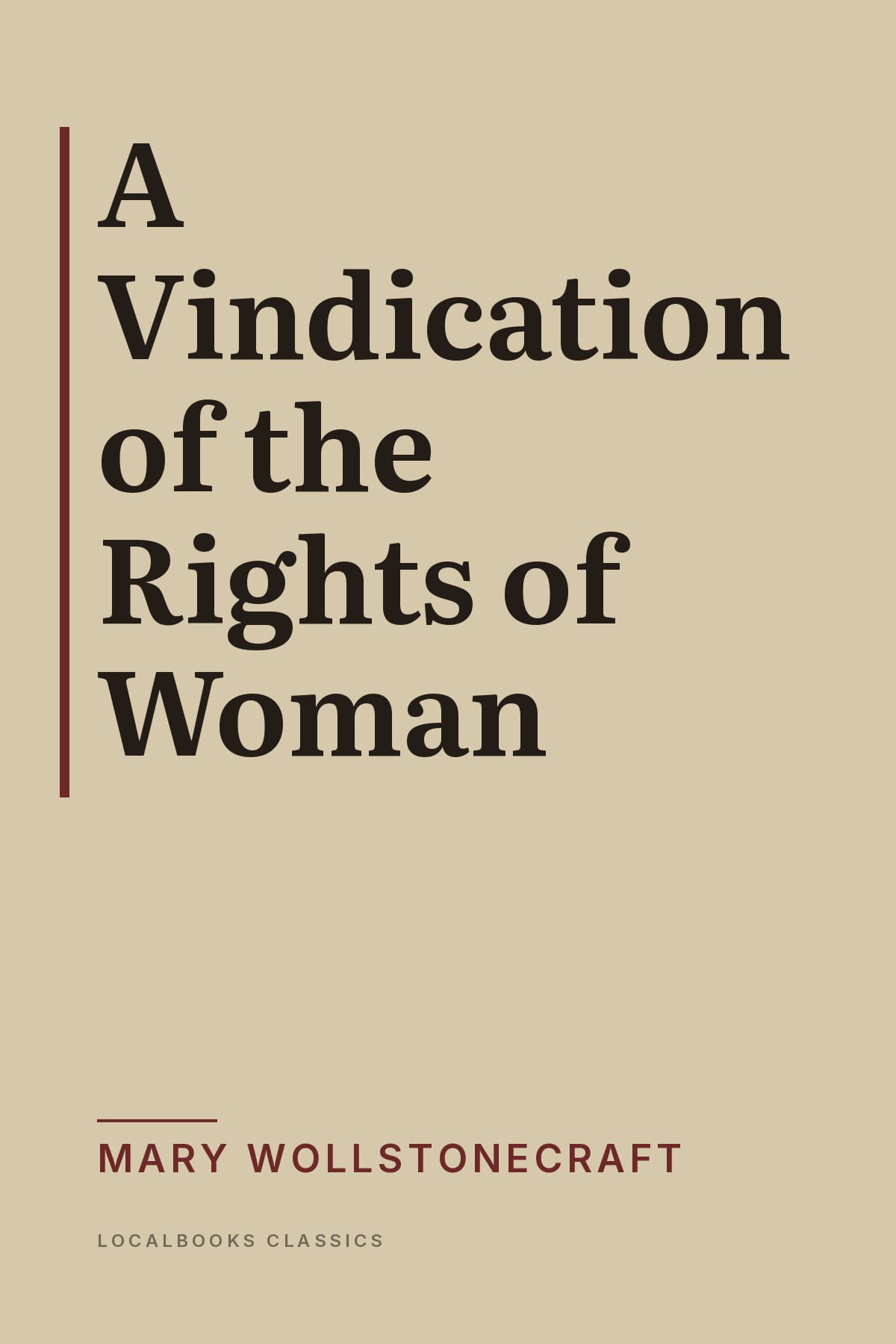 Cover of A Vindication of the Rights of Woman
