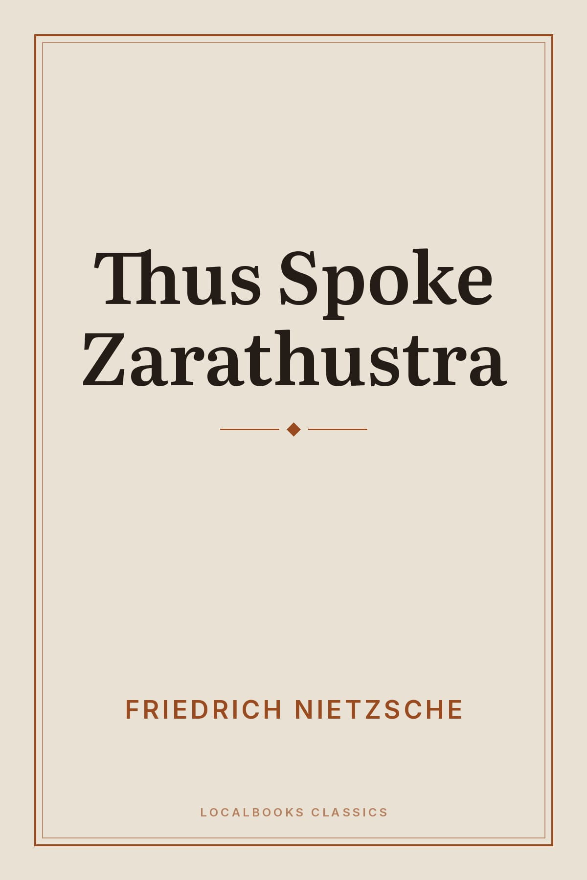 Cover of Thus Spoke Zarathustra