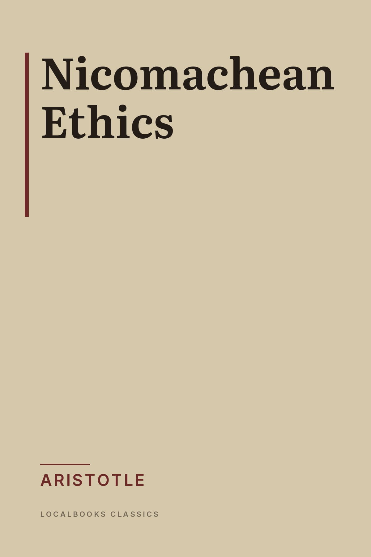 Cover of Nicomachean Ethics